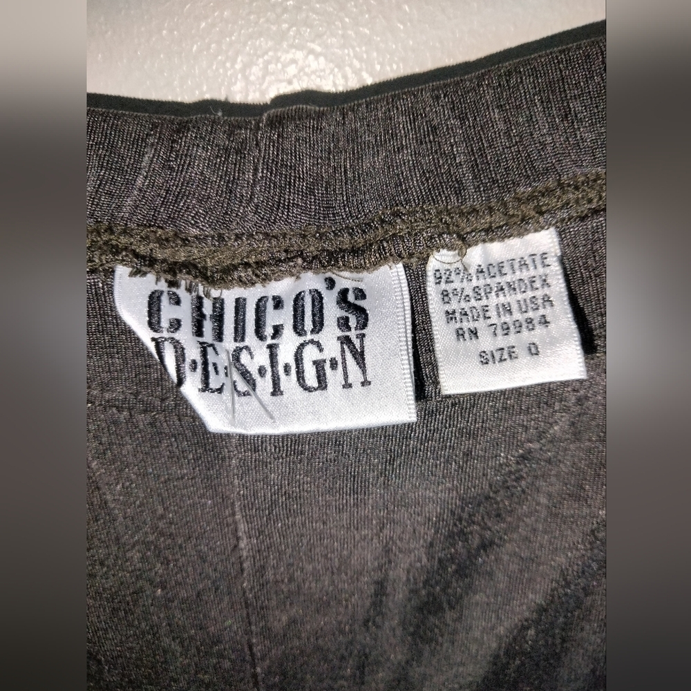 Chico's Design (Size M/L) Dark Pewter LS Top & Pull-on Pants (2PC) Matching Set - Picture 7 of 12